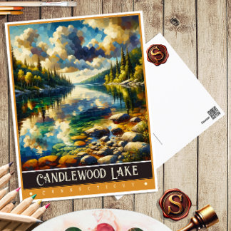Candlewood Lake, Connecticut | schilderij Briefkaart
