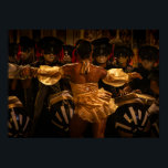 Candombe drummers and vedette during carnival poster<br><div class="desc">A vibrant and authentic scene from Montevideo, Uruguay, captured on February 7, 2026. The image portrays candombe percussion drummers and a vedette dancer performing during the iconic desfile de llamadas carnival parade. Recognized as UNESCO Intangible Cultural Heritage, this celebration embodies Afro-Uruguayan tradition, rhythm, and community spirit. The atmosphere is filled...</div>