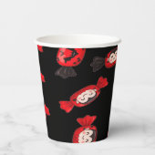 Candy and Dracula Cute Spooky Papieren Bekers (Achterkant)