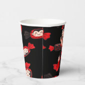 Candy and Dracula Cute Spooky Papieren Bekers (Rechts)
