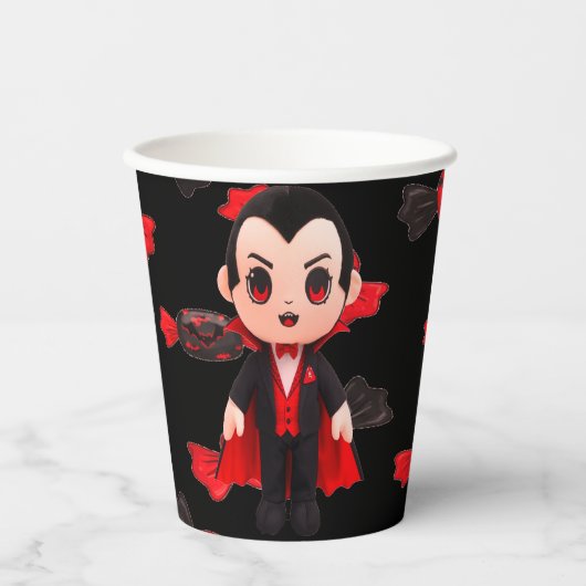 Candy and Dracula Cute Spooky Papieren Bekers (Voorkant)