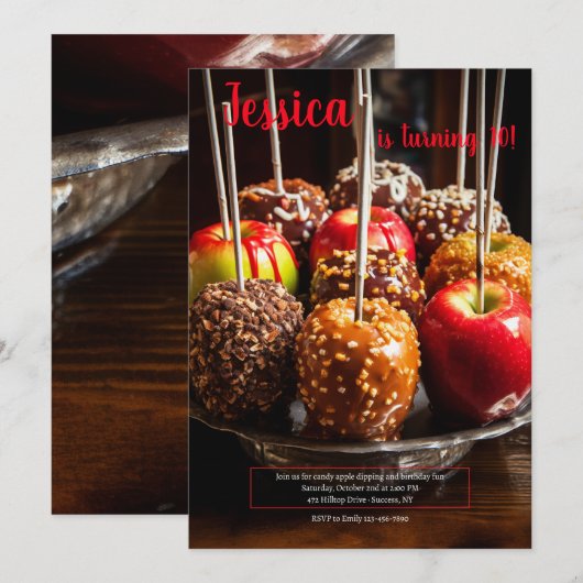 Candy appels kaart (Voorkant / Achterkant)