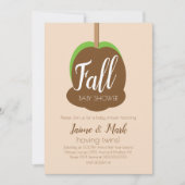 Candy Apple Carmel Herfst Baby Shower Uitnodiging (Voorkant)