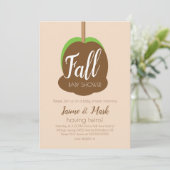 Candy Apple Carmel Herfst Baby Shower Uitnodiging (Staand voorkant)