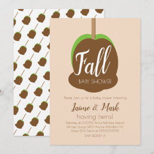Candy Apple Carmel Herfst Baby Shower Uitnodiging