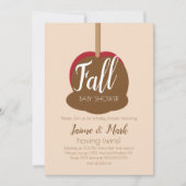 Candy Apple Carmel Herfst Baby Shower Uitnodiging (Voorkant)