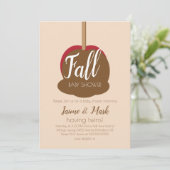 Candy Apple Carmel Herfst Baby Shower Uitnodiging (Staand voorkant)