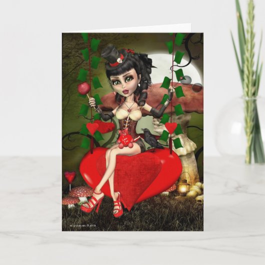 Candy Apple Love Gothic Lolita Briefkaart (Voorkant)