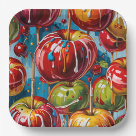 Candy Apple Paper Plate Papieren Bordje
