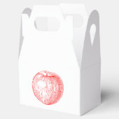 Candy Apple Red Letterpress Appel Bedankdoosjes (Geopend)