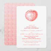 Candy Apple Red Letterpress Appel Kaart (Voorkant / Achterkant)