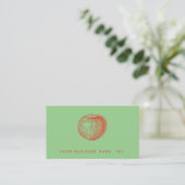 Candy Apple Red Letterpress Appel Visitekaartje (Staand voorkant)