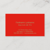 Candy Apple Red Letterpress Appel Visitekaartje (Achterkant)