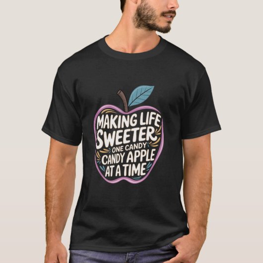 Candy Apples Maken Het Leven Zoeter Met Eén Candy  T-shirt (Voorkant)