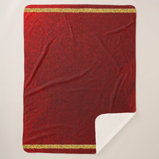 Candy Apples Rood Goud  Sherpa Deken (Voorkant)