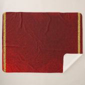 Candy Apples Rood Goud  Sherpa Deken (Voorkant (horizontaal))