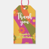 Candy bag labels for Daisy Rainbow birthday  Cadeaulabel (Voorkant)