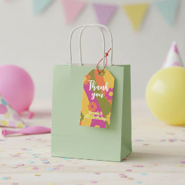 Candy bag labels for Daisy Rainbow birthday  Cadeaulabel
