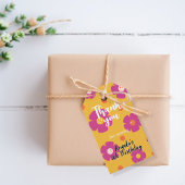 Candy bag labels for Daisy Rainbow birthday  Cadeaulabel