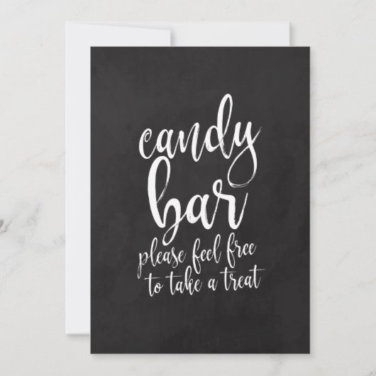 Candy Bar Betaalbaar Schoolbord Trouwbord Kaart (Voorkant)