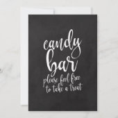 Candy Bar Betaalbare Chalboard Trouw Teken Kaart (Voorkant)