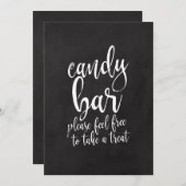 Candy Bar Betaalbare Chalboard Trouw Teken Kaart (Voorkant / Achterkant)