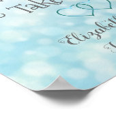 Candy Bar Blauw en Grijs Love is Sweet Poster (Hoek)