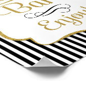 Candy Bar Bord Black Gold Buffet Poster (Hoek)