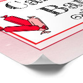 Candy Bar Bruiloft Rood Bord Poster (Hoek)