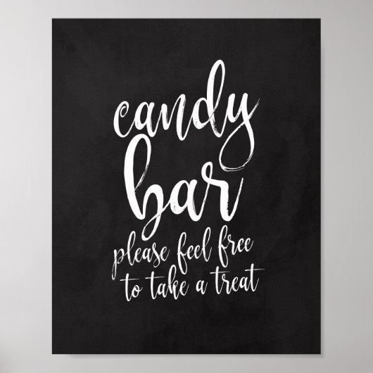 Candy Bar Krijtbord Script 8x10 Trouwbord Poster (Voorkant)