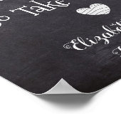 Candy Bar Krijtbord Uitzicht Liefde is Zoet Poster (Hoek)