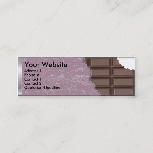 Candy bar ontwerp Slanke Visitekaartjes (Voorkant)