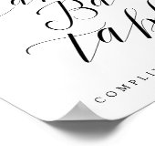 Candy Bar Tafel Chic Bruidsmeisje Feest of Bruilof Poster (Hoek)