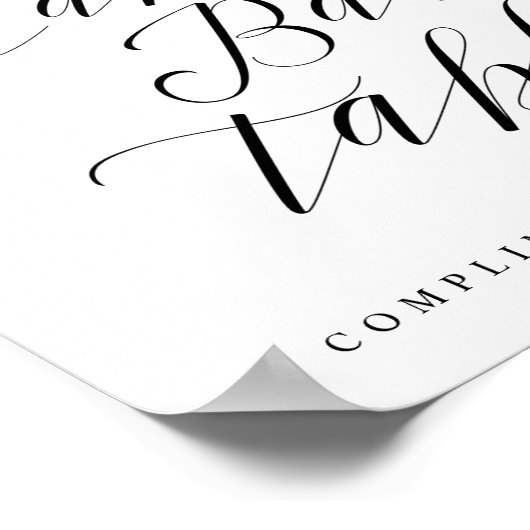 Candy Bar Tafel Chic Bruiloftsfeest of Bruiloft Bo Poster (Hoek)