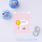 Candy Bar-verpakking favoriet - roze leeuw Flyer (Enkel)