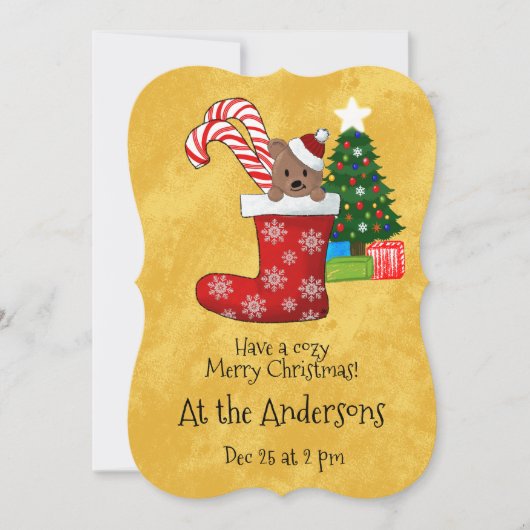 Candy Beer-snoepriet voor kerstinslag Kaart (Voorkant)