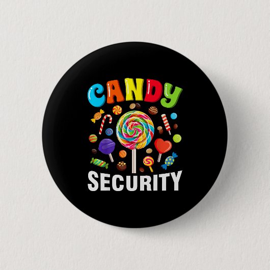 Candy Beveiliging Grappige Halloween Kostuum  Ronde Button 5,7 Cm (Voorkant)