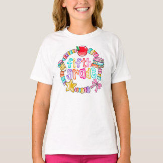 Candy Bracelet Colorful Fifth Grade T-shirt