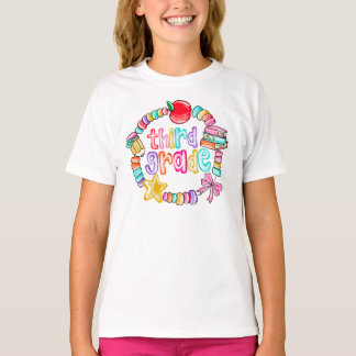 Candy Bracelet Colorful Third Grade T-shirt
