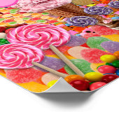 Candy Buffet Streep Baldakijn Trouw Poster Bord (Hoek)