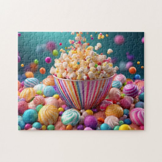 Candy Burst Popcorn Delight Legpuzzel (Horizontaal)