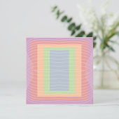 Candy Cake Pastel Kleur Blok Feestdagenkaart (Staand voorkant)