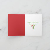 Candy Canarische rode groene kerstkaart Feestdagen Kaart (Binnen)