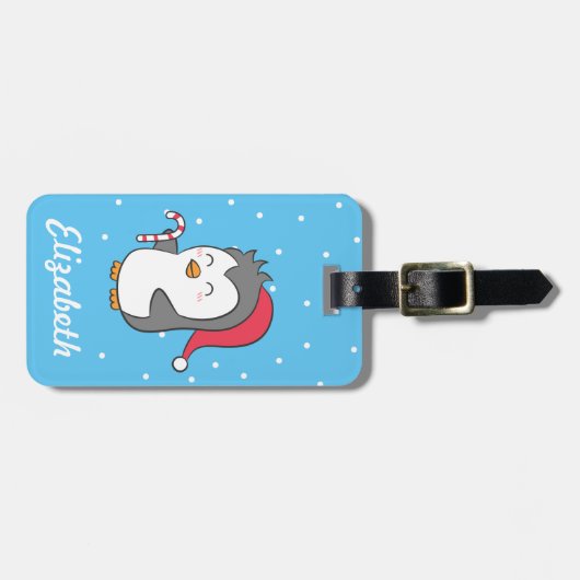 Candy Candy Candy Cane met fijne kerst voor kinder Bagagelabel (Voorkant horizontaal)