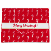 Candy Candy Candy Canes Merry Kerstmis Groot Cadeauzakje (Voorkant)