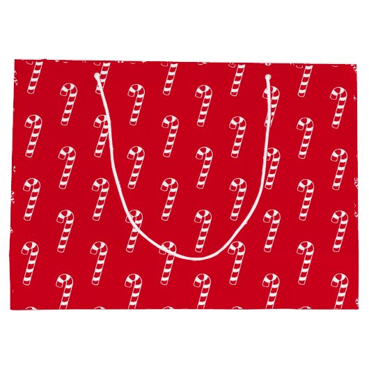 Candy Candy Candy Canes Merry Kerstmis Groot Cadeauzakje (Achterkant)