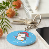 Candy Candy Cane Kinder Sleutelhanger met kerst me (Zijkant)