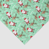 Candy Candy Canes van Cute Reindeer Santa Claus Pa Tissuepapier (Detail)