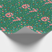 Candy Cane 6-7 Meme Christmas Doodles Cadeaupapier (Hoek)