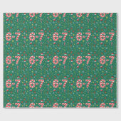 Candy Cane 6-7 Meme Kerst Doodles Cadeaupapier (Vlak)
